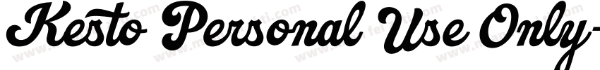 Kesto Personal Use Only字体转换